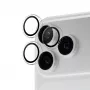 PanzerGlass PG Hoops kameras objektīva aizsargs iPhone 15 Pro/Pro Max - caurspīdīgs rūdīts stikls, 9H, pret traipiem, pret skrāpējumiem, viegla uzstādīšana