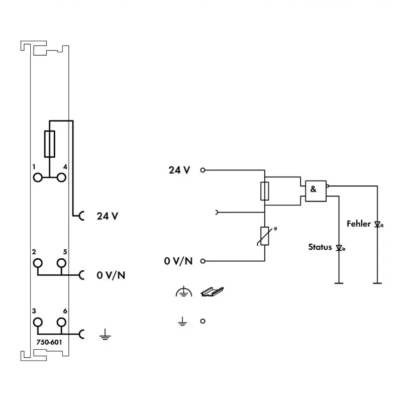 WAGO 750-601 digitālās izejas modulis 24VDC 2 kanālu M12 IP20