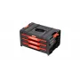 QBRICK SYSTEM PRO DRAWER 3 Instrumentu kaste 2.0 Basic Modulāra uzglabāšanas vienība ar 3 sekliem atvilktnēm, melna/sarkana, metāla sliedes, 15kg kopējā slodze