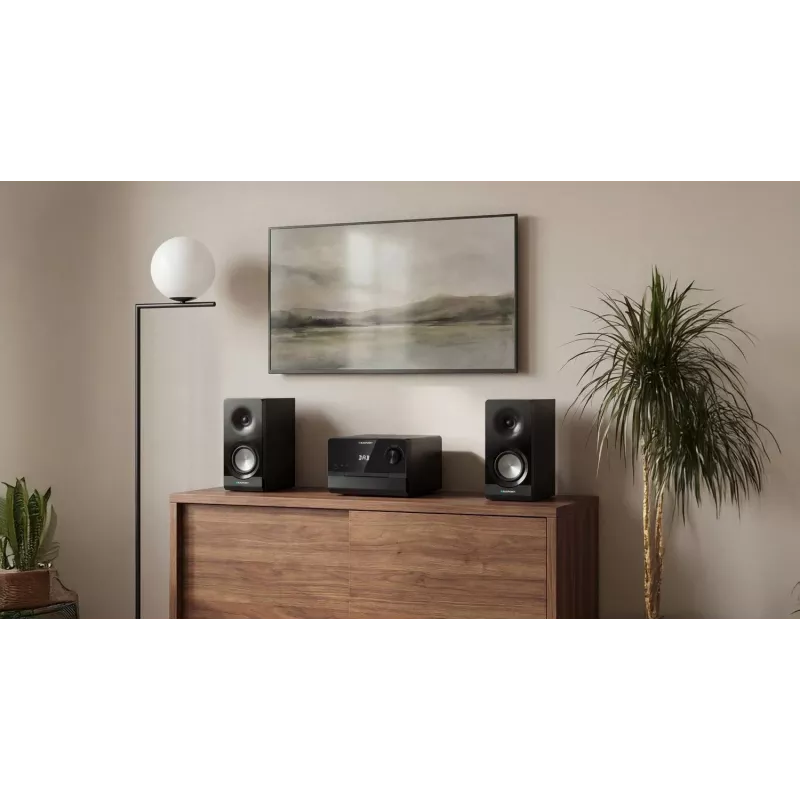 Blaupunkt MS49DAB Mikro Hi-Fi sistēma ar DAB+ un Bluetooth, melna