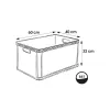 keeeper Robert 64L lielas noslodzes transporta kaste, 60 kg slodze, 600x400x320 mm, pelēka