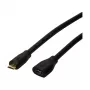 LogiLink CU0121 USB 2.0 Micro-B vīrišķais uz Micro-B sievišķo pagarinājuma kabelis, 1 m, melns
