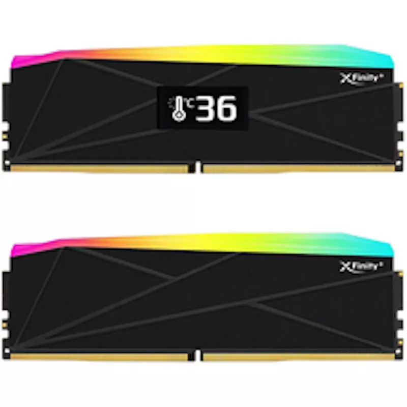 V-Color Manta XFinity+ aRGB 32GB (2 x 16GB) DDR5-6400 CL32 galddatora atmiņas komplekts, Intel XMP 3.0 / AMD EXPO, melns