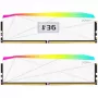 V-Color Manta XFinity+ aRGB 32GB (2x16GB) DDR5-6400 CL32 baltais galddatora atmiņas komplekts