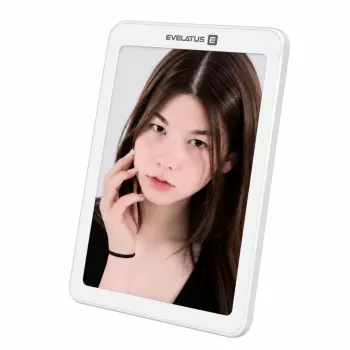 Evelatus LiveCase Display – Bluetooth viedais displejs pielāgotām fotogrāfijām, lietotnē vadāms, balts