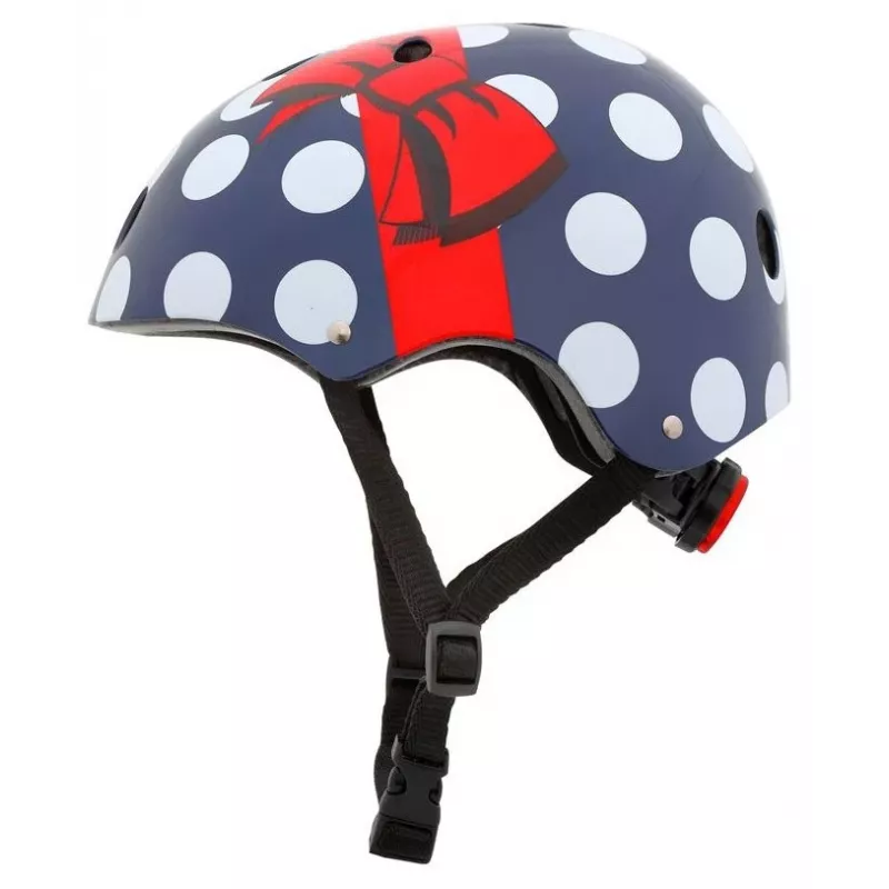 Hornit POM913 Polka Dot daudzfunkcionāla ķivere bērniem, 53-58 cm, melna/zila/sarkana/balta