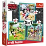 Trefl 3-in-1 Mickey Mouse and Friends saliekamā puzle - 20, 36, 50 gabali