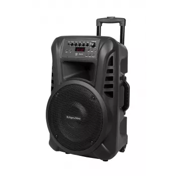 KRUGER & MATZ KM1712 40W aktīvā skaļruņa korpuss ar 2 UHF bezvadu mikrofoniem, Bluetooth, USB, SD, FM radio