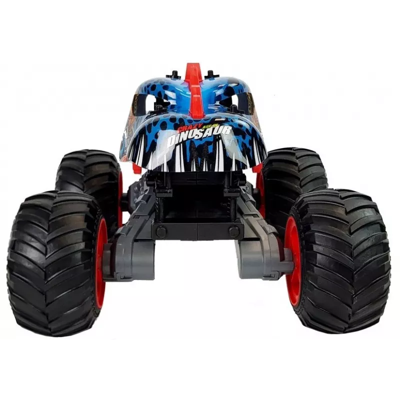 LEAN TOYS 9023 Dinozaurs Tālvadības Terena Auto ar Lieliem Riteņiem 2.4G – 1:16 Mērogs 4WD Bezceļa RC Transportlīdzeklis, Zaļš/Brūns