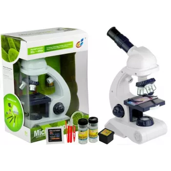 LEAN TOYS Mikroskops bērniem 80x 200x 450x ar piederumiem