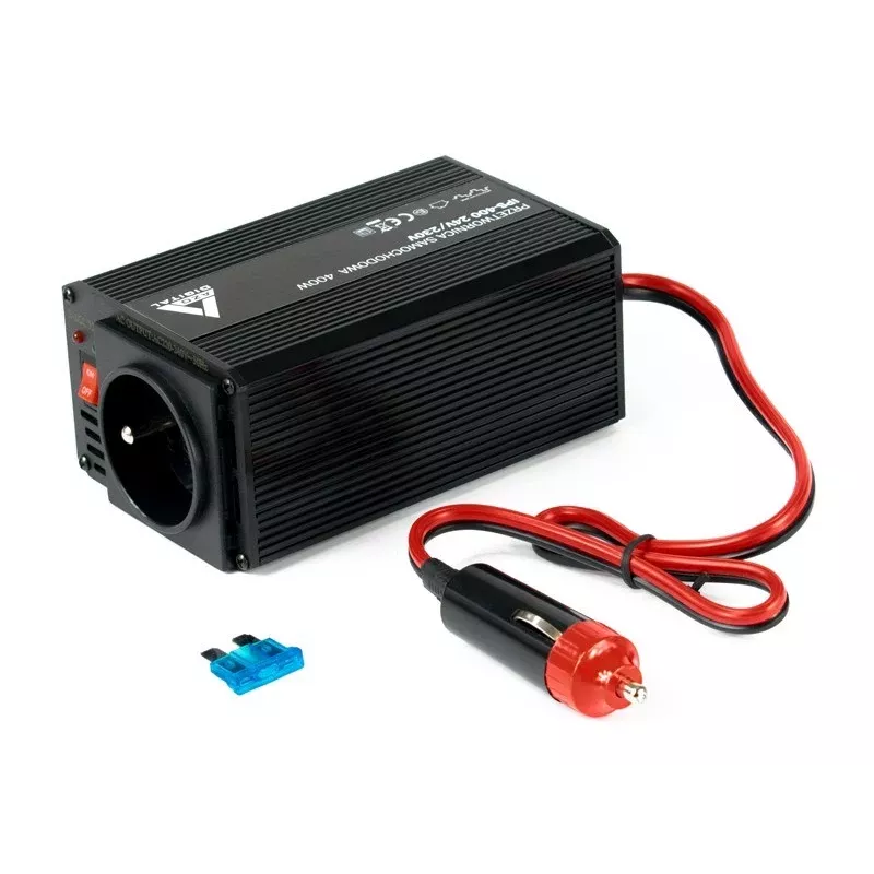 AZO Digital IPS-400 24V DC uz 230V AC modificēta sinusoidāla sprieguma invertors 400W