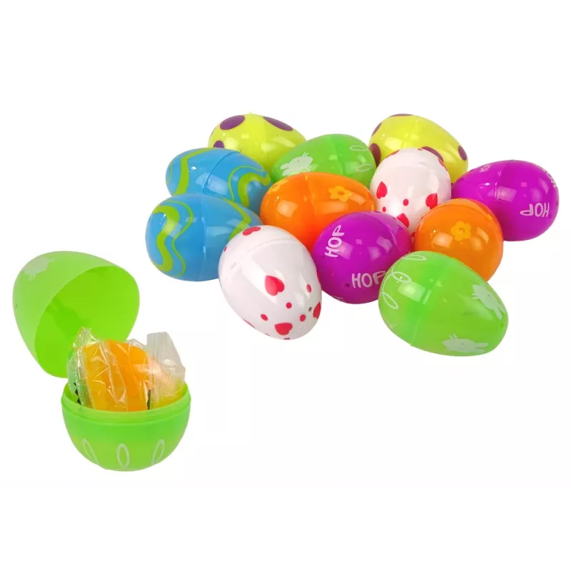 LEAN TOYS Lieldienu olu mīkstās trušu rotaļlietas komplekts, 12 gabali