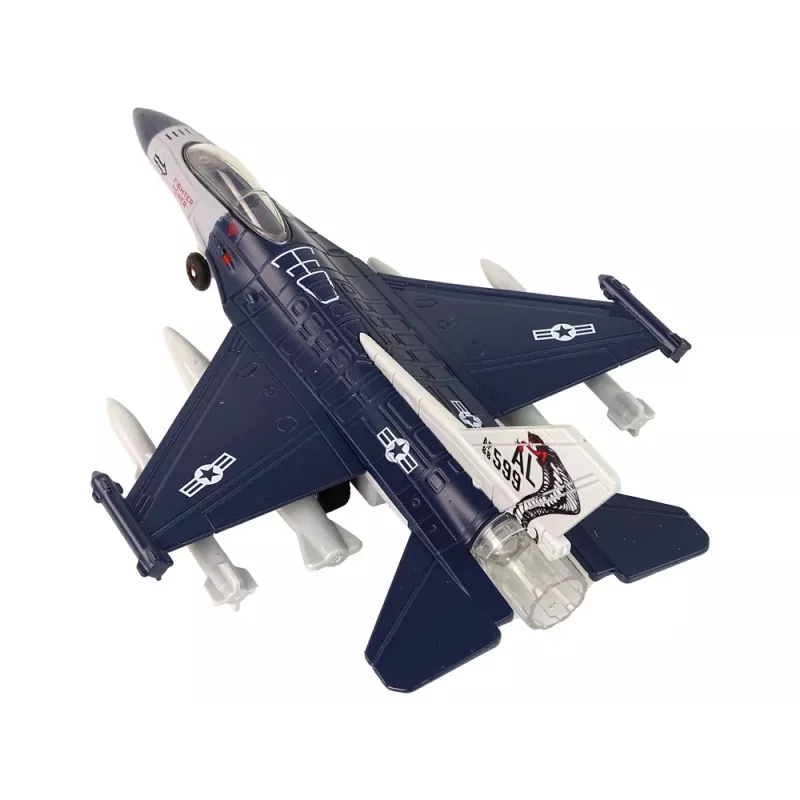 LEAN TOYS Lidmašīna ar berzes piedziņu, gaismām un skaņām 1:72 Navy