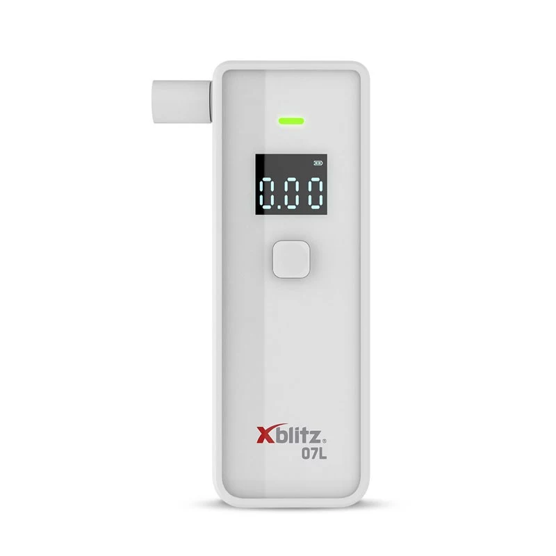 XBLITZ 07L pusvadītāju alkometrs ar LCD apgaismojumu, 5 iemutņiem, CE sertificēts