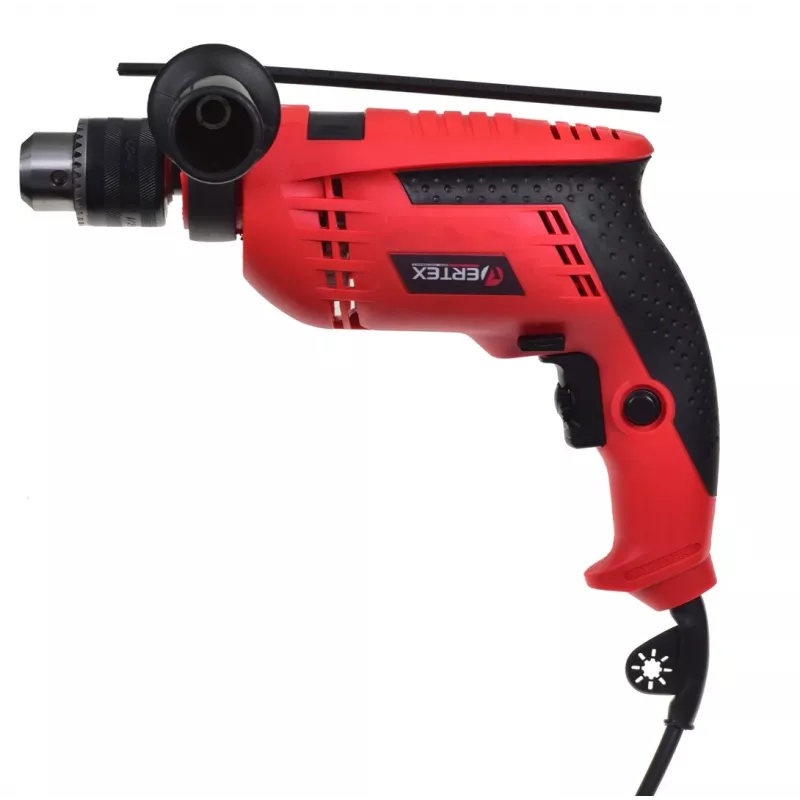 VERTEX VWU710 710W triecienurbjmašīna ar 13mm atslēgas patronu, 0-2800 apgr./min, 0-44800 sitieni/min, mainīgs ātrums, reversīva, palīgrokTuris, dziļuma ierobežotājs