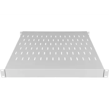 ALANTEC SA-PR-19-1U-500-900-4-S regulējams 19 inch 1U plaukts, dziļums 500-900 mm, pelēks, 4 stiprinājuma punkti