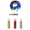 LEAN TOYS DIY spīdumu lentīšu rokassprādžu gatavošanas komplekts, 10 rokassprādzes, no 6 gadu vecuma