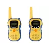 LEAN TOYS Rācijas bērniem dzeltenas - PMR446 divvirzienu radio komplekts ar 8 kanāliem, līdz 3 km diapazonu, apgaismotu LCD, lukturīti, VOX, jostas klipsi - 2 vienības