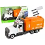 LEAN TOYS Atkritumu mašīna ar skrūvēšanas un griešanas piederumiem oranža