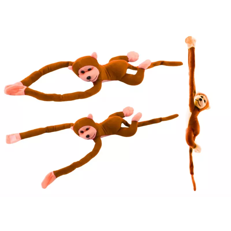 LEAN TOYS Plīša pērtiķa maskots ar skaņu, gaiši brūns 80 cm