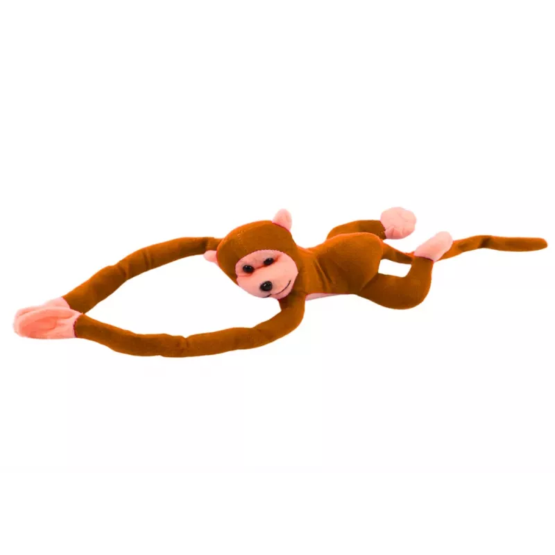 LEAN TOYS Plīša pērtiķa maskots ar skaņu, gaiši brūns 80 cm