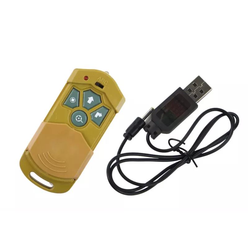 LEAN TOYS Tālvadības tarantula zirneklis RC rotaļlieta dzeltena 27/40 MHz