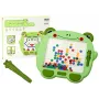 LEAN TOYS magnētiskā izglītojošā tāfele ar vardi, zīmulis, zaļas pērlītes, mīkla
