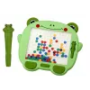 LEAN TOYS magnētiskā izglītojošā tāfele ar vardi, zīmulis, zaļas pērlītes, mīkla