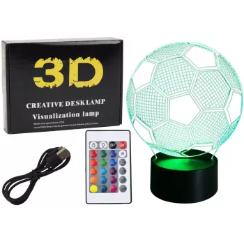 LEAN TOYS Bezvadu 3D LED Mēness lampa ar tālvadības pulti un skārienu, 16 krāsas, regulējams, uzlādējams, PLA, 150 mm