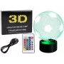 LEAN TOYS Bezvadu 3D LED Mēness lampa ar tālvadības pulti un skārienu, 16 krāsas, regulējams, uzlādējams, PLA, 150 mm