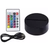 LEAN TOYS Bezvadu 3D LED Mēness lampa ar tālvadības pulti un skārienu, 16 krāsas, regulējams, uzlādējams, PLA, 150 mm