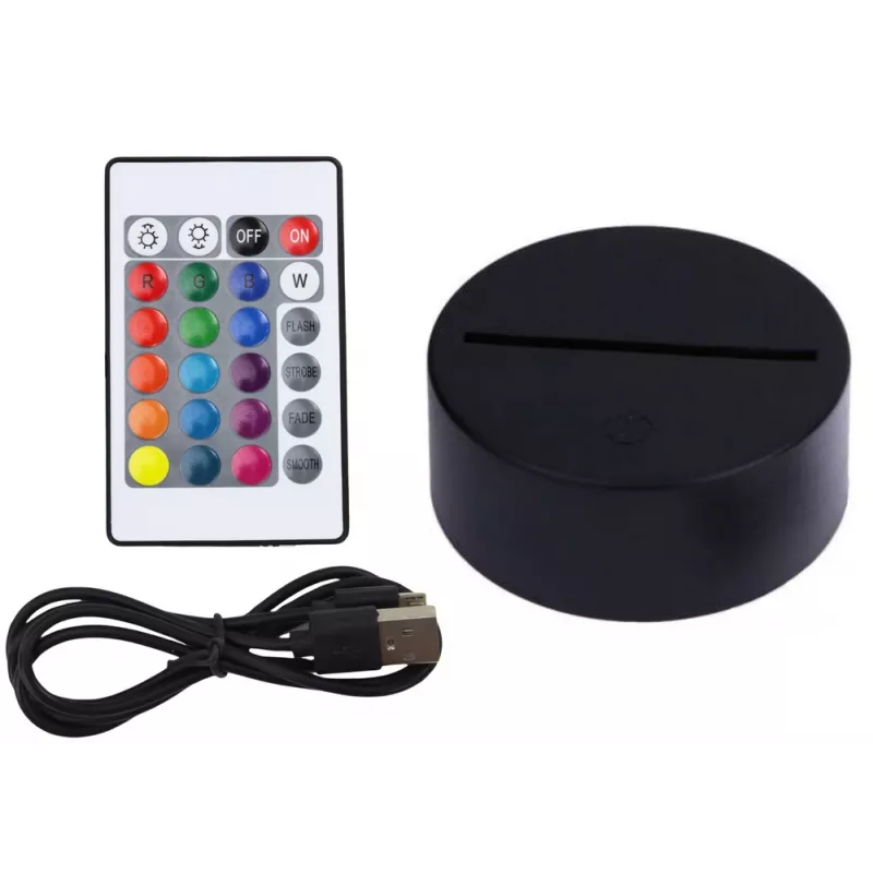 LEAN TOYS Bezvadu 3D LED Mēness lampa ar tālvadības pulti un skārienu, 16 krāsas, regulējams, uzlādējams, PLA, 150 mm