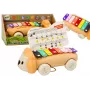 LEAN TOYS Lauvas šķīvji uz riteņiem velkamais mūzikas rotaļlieta mazuļiem, krāsains izglītojošs instruments