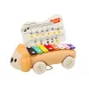 LEAN TOYS Lauvas šķīvji uz riteņiem velkamais mūzikas rotaļlieta mazuļiem, krāsains izglītojošs instruments