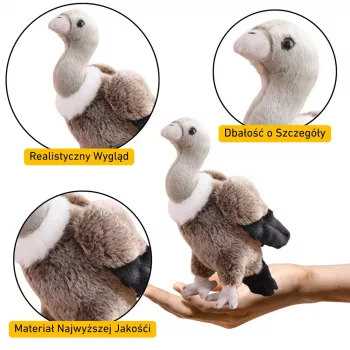 LEAN TOYS Plīša grifs Putns Plīša rotaļlieta Mascot Mīksta rotaļlieta 25cm