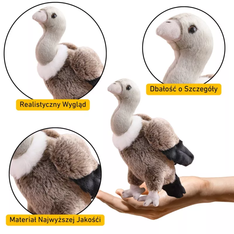 LEAN TOYS Plīša grifs Putns Plīša rotaļlieta Mascot Mīksta rotaļlieta 25cm
