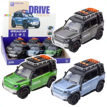 LEAN TOYS Rapid bezceļa transportlīdzeklis 1:16 mērogā ar atveramām durvīm, gaismām un skaņām, berzes piedziņa, dažādās krāsās