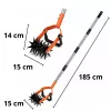LEAN TOYS rotējošais dārza ravētājs ar teleskopisku rokturi, 5 zvaigžņu zariņi, regulējams 90-150 cm, zaļš/melns