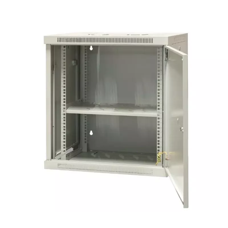 EMITER EM/AP6412-B 12U sienas montāžas tīkla skapis 19 inch 600x450x635mm melns tērauds