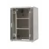 EmiterNet Top 24U brīvi stāvošs statīva skapis, 800x800x1180 mm, stikla priekšējās durvis, melns EM/SH05D-8824