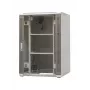 EmiterNet Top 24U brīvi stāvošs statīva skapis, 800x800x1180 mm, stikla priekšējās durvis, melns EM/SH05D-8824