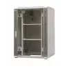 EmiterNet Top 24U brīvi stāvošs statīva skapis, 800x800x1180 mm, stikla priekšējās durvis, melns EM/SH05D-8824