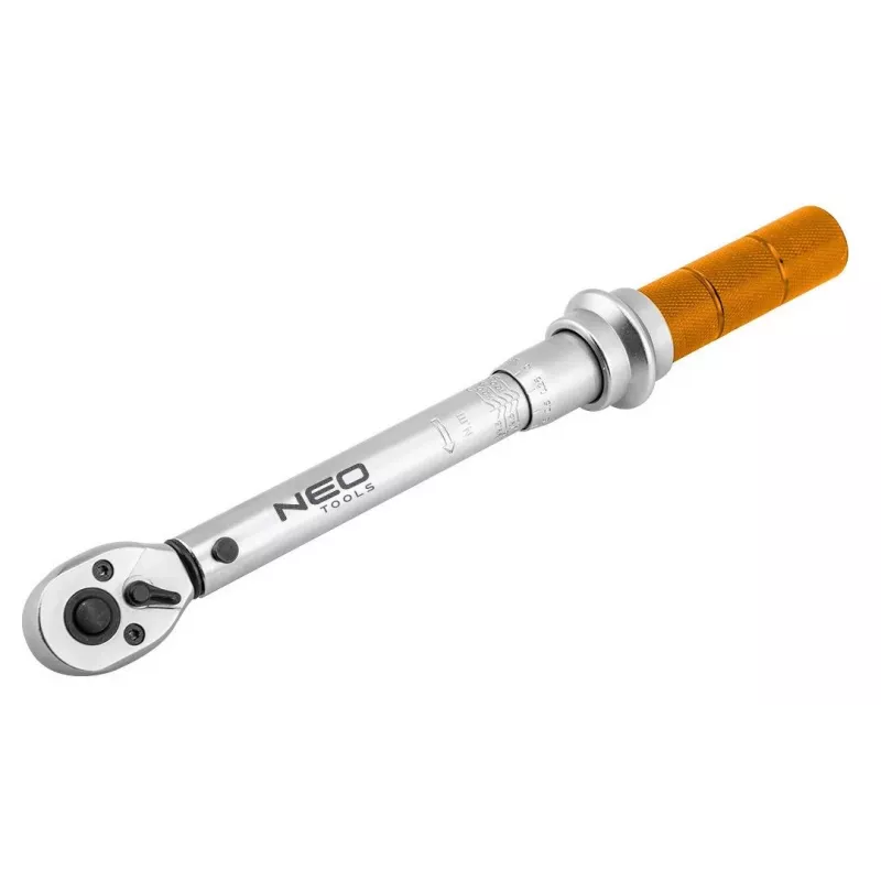 NEO TOOLS 1/4 inch uzgriežņu atslēga ar klikšķa mehānismu 5-25 Nm ar kalibrēšanas sertifikātu