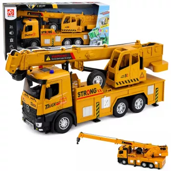 LEAN TOYS 1:12 RC kravas automašīna ar celtni - metāla kabīne, gaismas, skaņas, 2.4GHz 8 kanālu tālvadība
