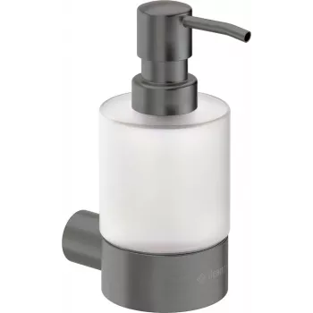 DEANTE ADR_D421 pie sienas montējams manuāls šķidro ziepju dozators, 1L, balts ABS plastmasa, atslēgas slēdzene, caurspīdīgs logs