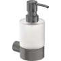 DEANTE ADR_D421 pie sienas montējams manuāls šķidro ziepju dozators, 1L, balts ABS plastmasa, atslēgas slēdzene, caurspīdīgs logs