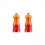 Le Creuset sāls un piparu dzirnaviņu komplekts 11 cm Volcanic Orange