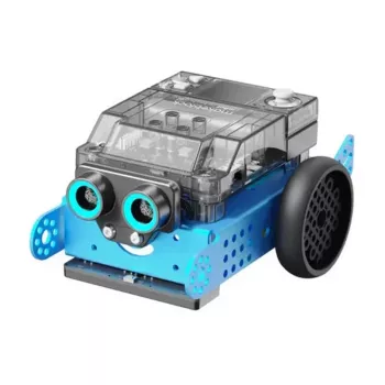 xTool mBot2 V1.0 izglītojošs robots ar CyberPi, Wi-Fi, Bluetooth, kodētāju motoriem, Quad RGB sensoru, ultraskaņas sensoru, uzlādējamu akumulatoru, LEGO saderīgs