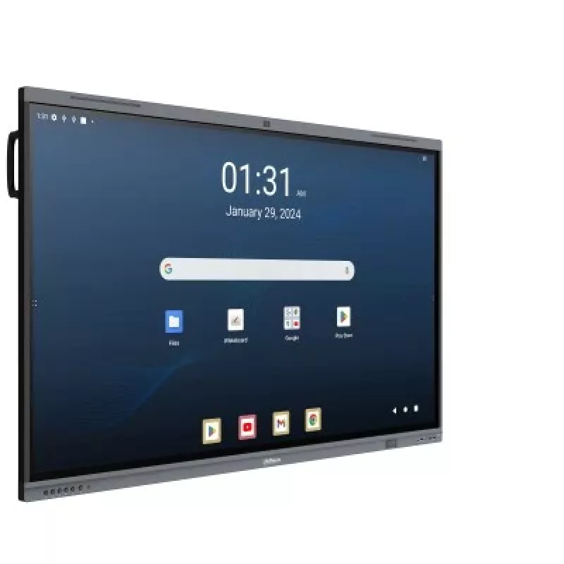 Dahua DHI-LPH65-MC480-U 65 inch 4K interaktīvais skārienekrāns ar Android 13, EDLA sertificēts, 40 punktu IR skāriens, 48MP kamera, 8 masīva mikrofons, Wi-Fi 6, 8GB RAM, 128GB krātuve