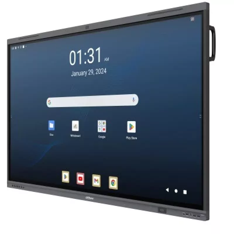 Dahua DHI-LPH65-MC480-U 65 inch 4K interaktīvais skārienekrāns ar Android 13, EDLA sertificēts, 40 punktu IR skāriens, 48MP kamera, 8 masīva mikrofons, Wi-Fi 6, 8GB RAM, 128GB krātuve